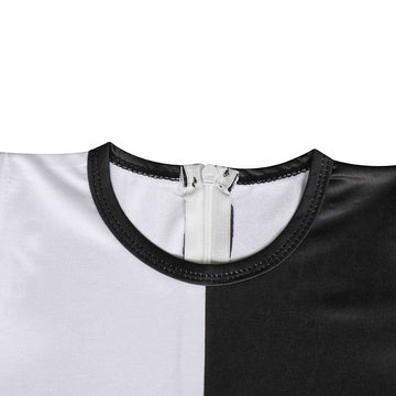 Anime Niños Mono Oso blanco y negro de dibujos animados Cosplay Navidad Carnaval Halloween